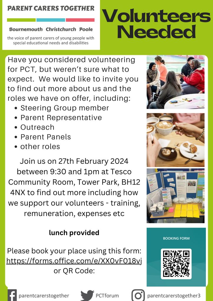 Volunteering with us poster